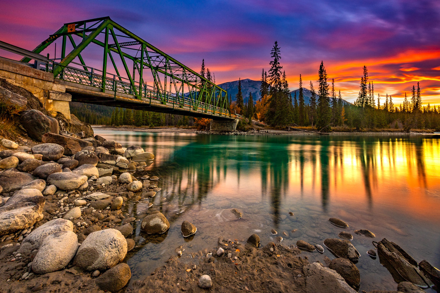 "Athabasca Bridge" - Athabasca River, Jasper, Alberta, Canada