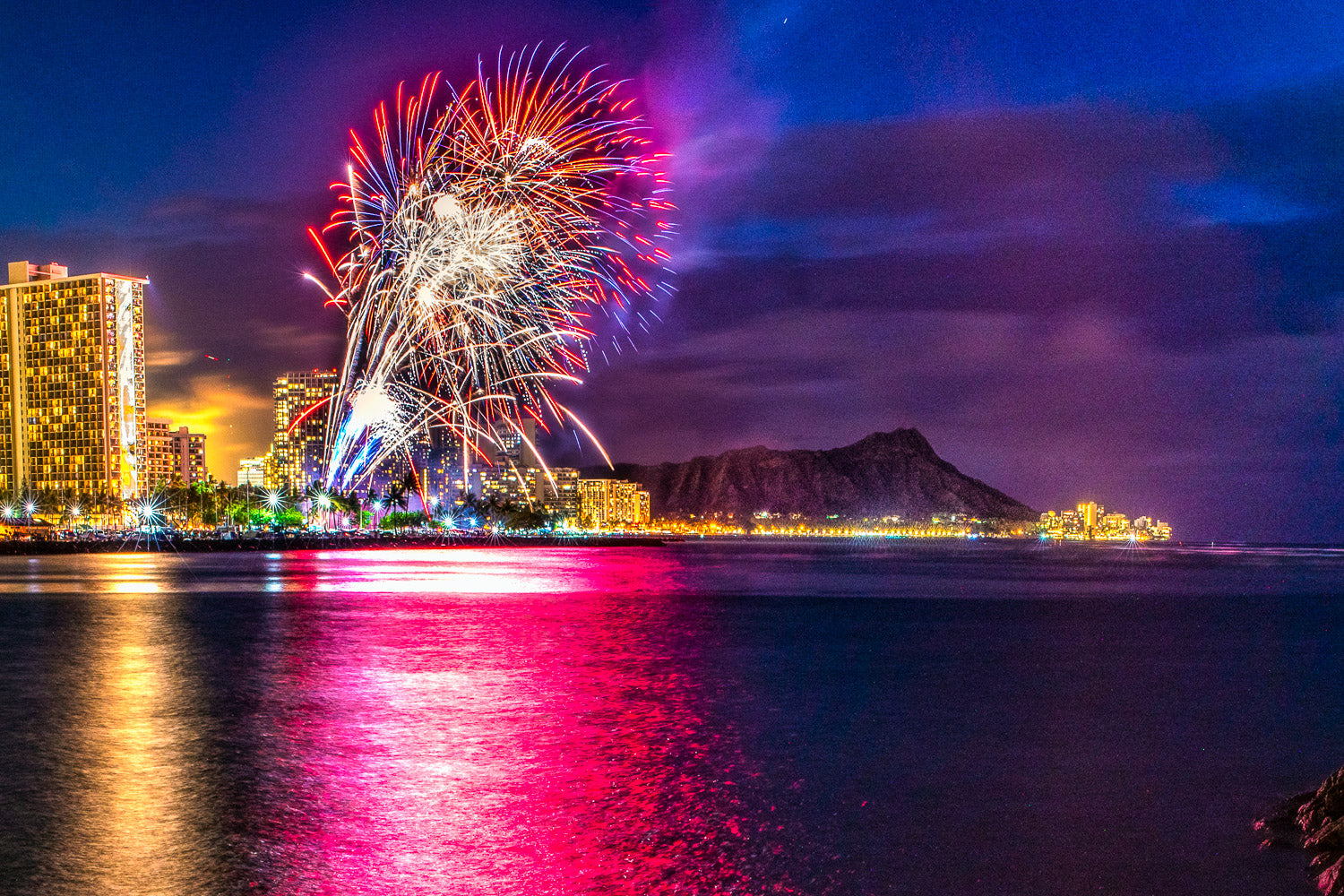 "Diamonds on Fire" - Waikiki, Oahu