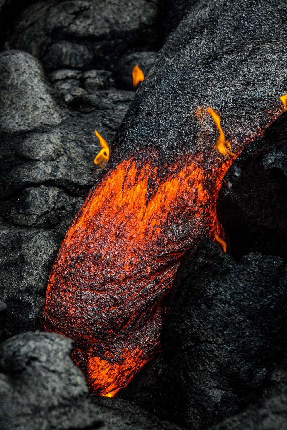 "Lava Flames" - Kamokuna, Hawaii