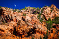 "Red Rock Moonrise" - Zion National Park, Utah