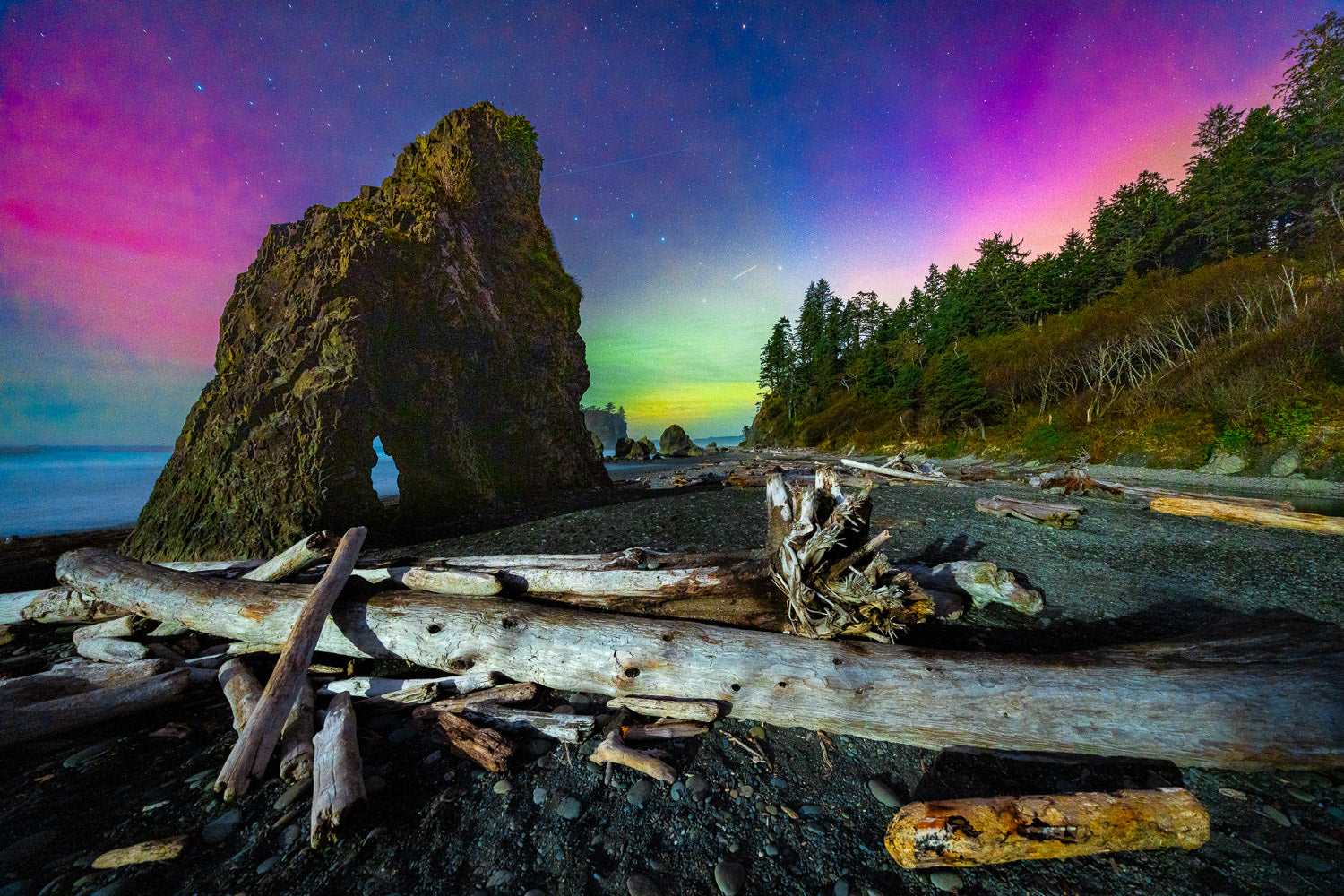 "Ruby Aurora" - Ruby Beach, Olympic National Park, Washington