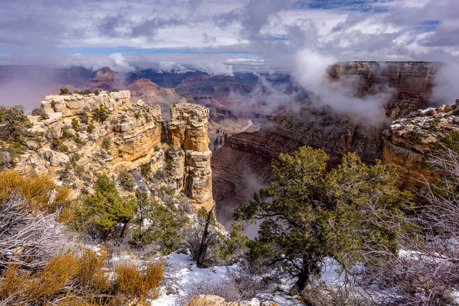 "Snowy Canyon Drive" - Grand Canyon National Park, Arizona