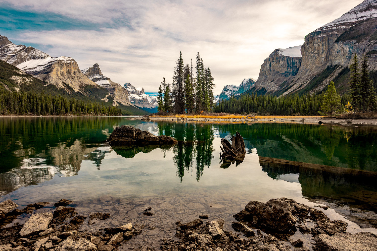 "Uneasy" - Spirit Island, Maligne Lake, Jasper, Alberta, Canada